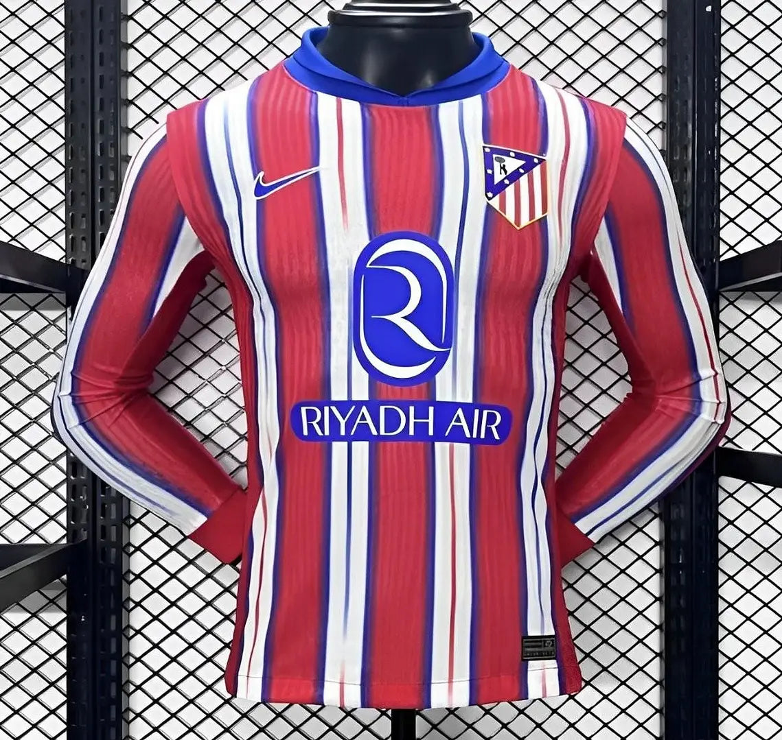 Player Version 24/25 Atletico Madrid Home Long Sleeve Jersey