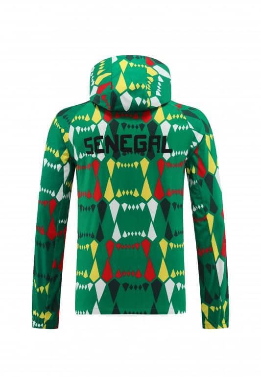 2024 Senegal Green Hoodie Full Zipper Jacket +Long Pants