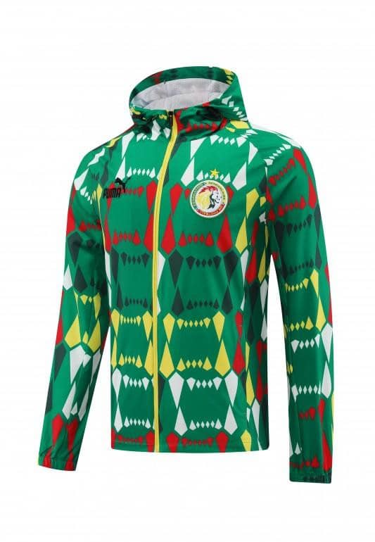 2024 Senegal Green Hoodie Full Zipper Jacket +Long Pants
