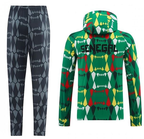 2024 Senegal Green Hoodie Full Zipper Jacket +Long Pants