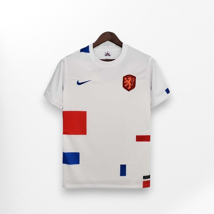 Camiseta de visitante blanca de Holanda 2022