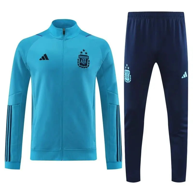 2023 Argentina Blue Full Zipper Jacket +Pants