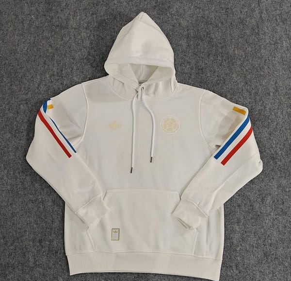 2024 Colombia 100th Black/Navy/Grey/Beige/White Hoodie With Golden Badge