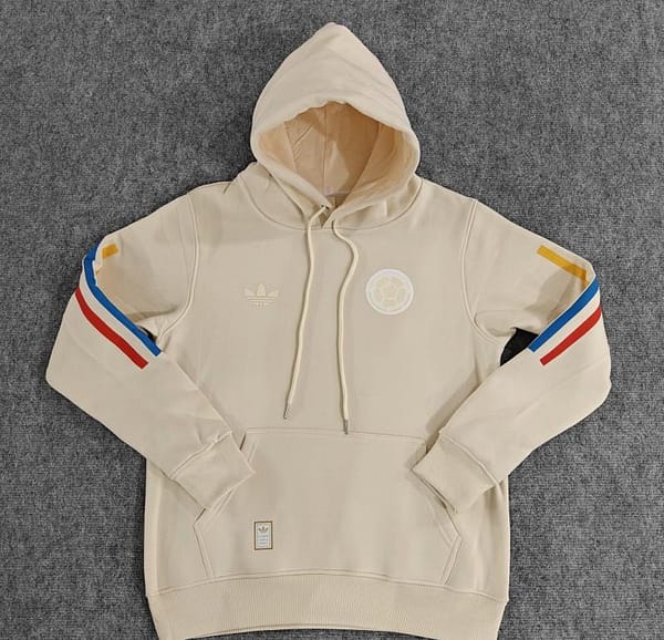 2024 Colombia 100th Black/Navy/Grey/Beige/White Hoodie With Golden Badge
