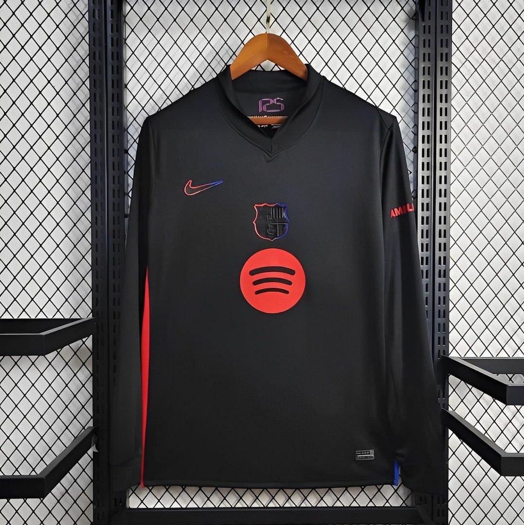2024/25 Barcelona Away Black 125 Anniversary Long Jersey