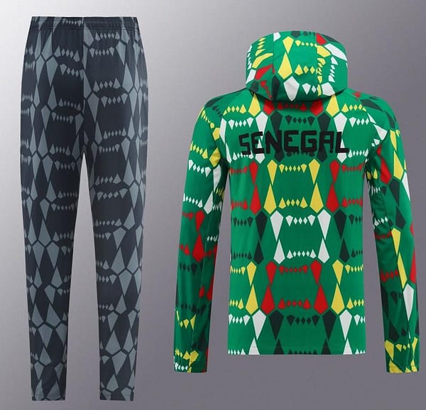 2024 Senegal Green Hoodie Full Zipper Jacket +Long Pants