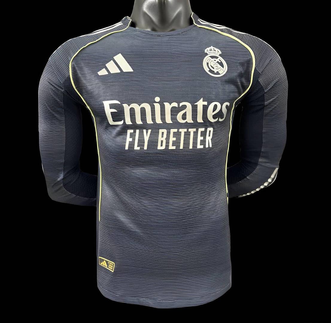 Player Version 25/26 Real Madrid Away Long Sleeve Jersey
