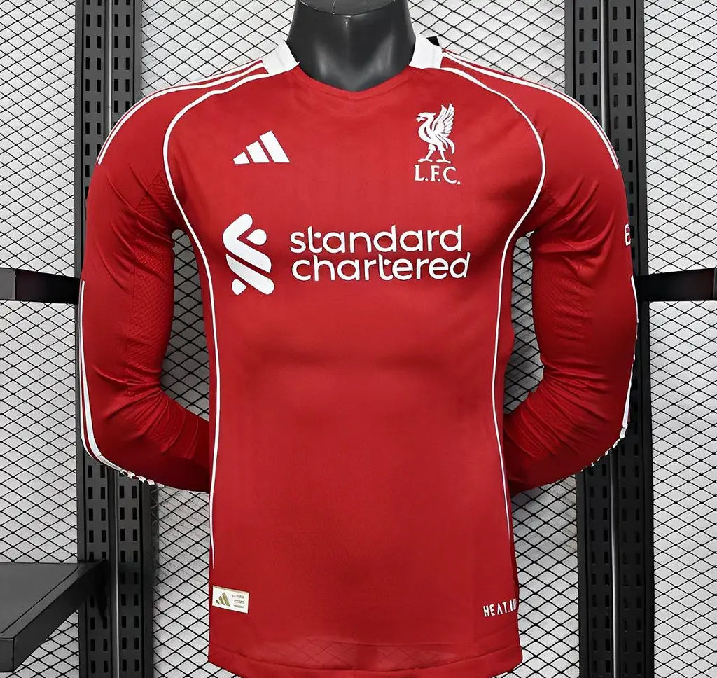 Player Version 25/26 LIverpool Home Long Sleeve Jersey